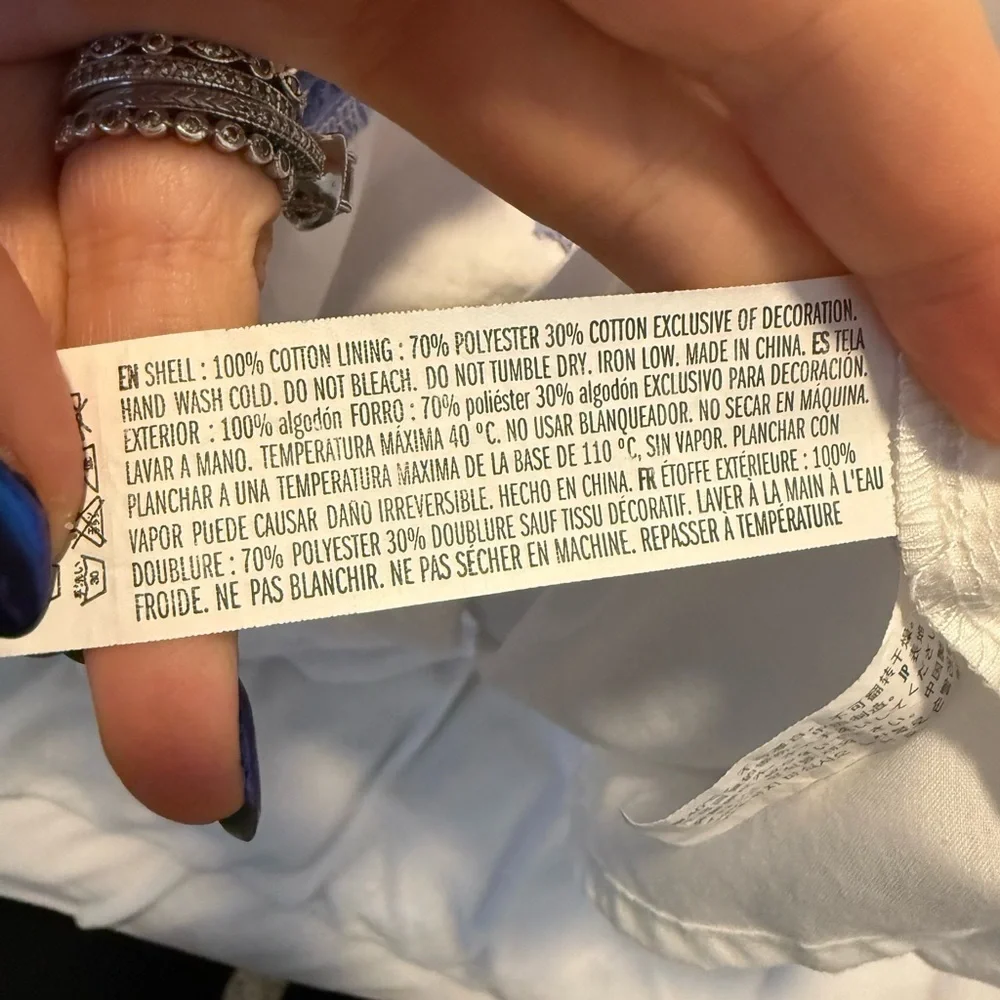 ENGLISH FACTORY Let's Go To Town White Multi Ladder Lace Dress Medium - Picture 8 of 8